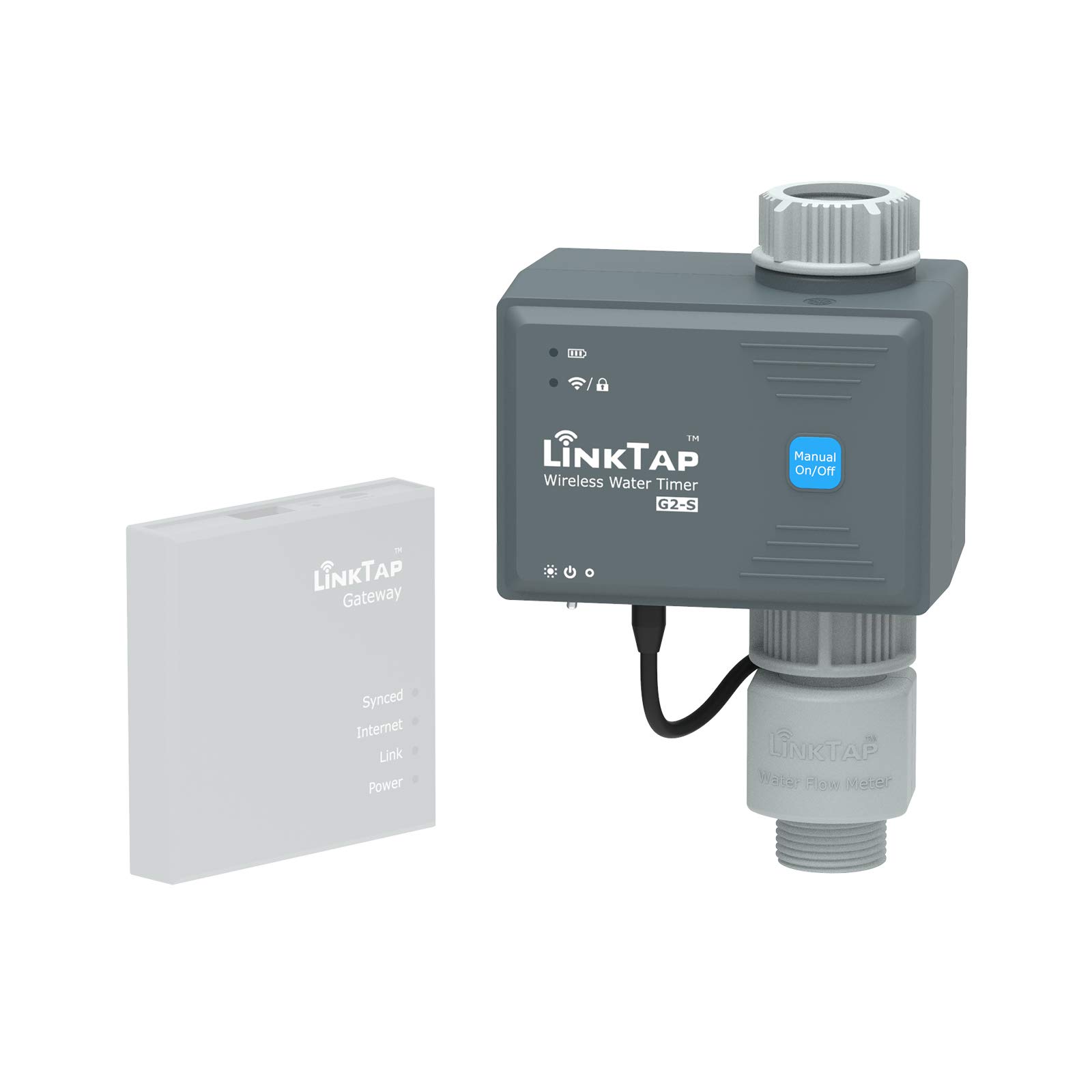 LinkTap G2S Smart Hose Timer with Gateway | Weather-Based Irrigation System | Volume & Duration Control | Fault Detection & Alerts | Long-Range Wireless | 2-Year Battery Life & Warranty | Perfect for Lawn, Garden & Smart Home Automation