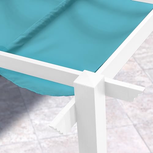 White Frame & Turquoise Blue Canopy