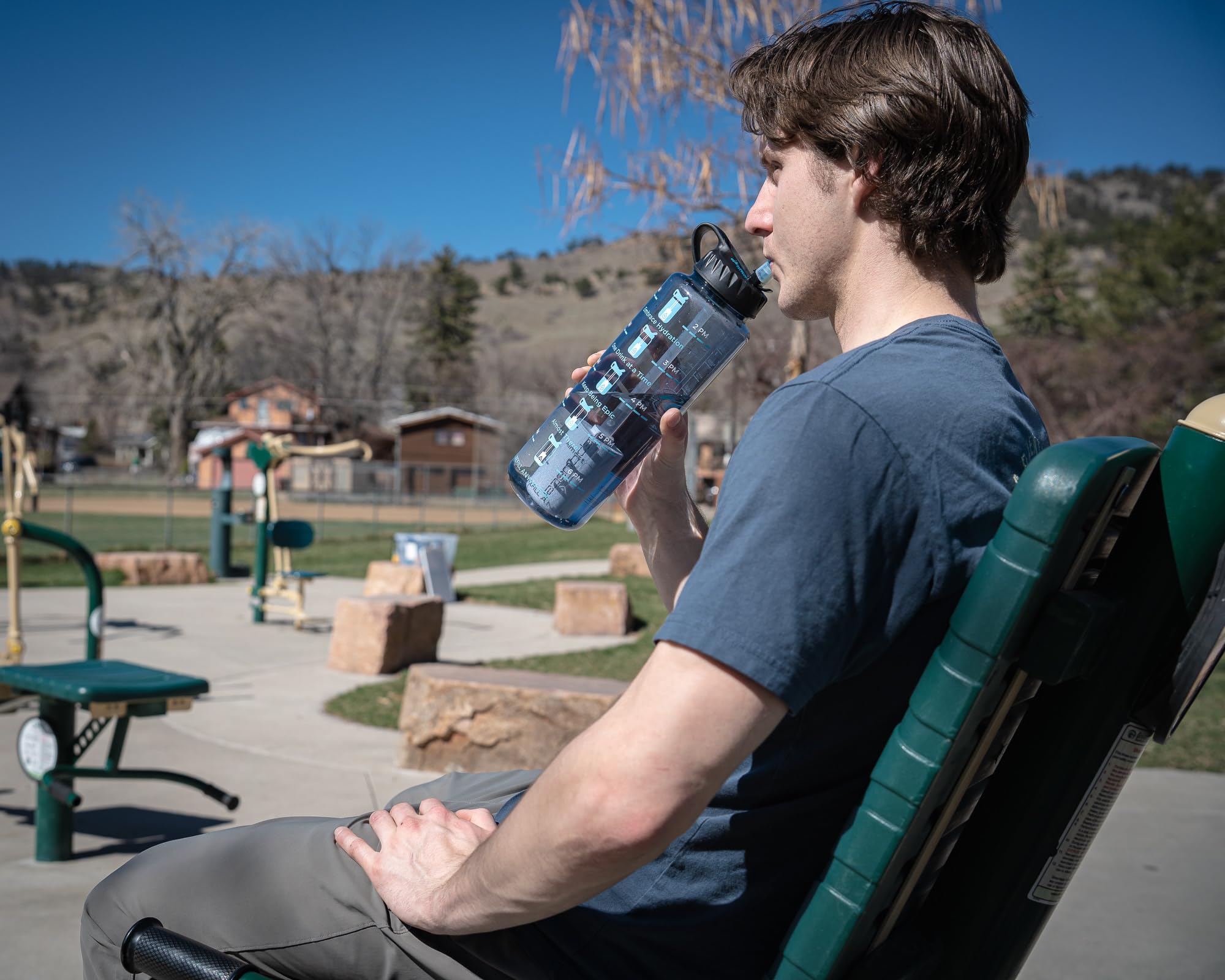Nalgene Motivational Water Bottle with Filter | BPA-Free, Dishwasher Safe | for Gym & Outdoor
