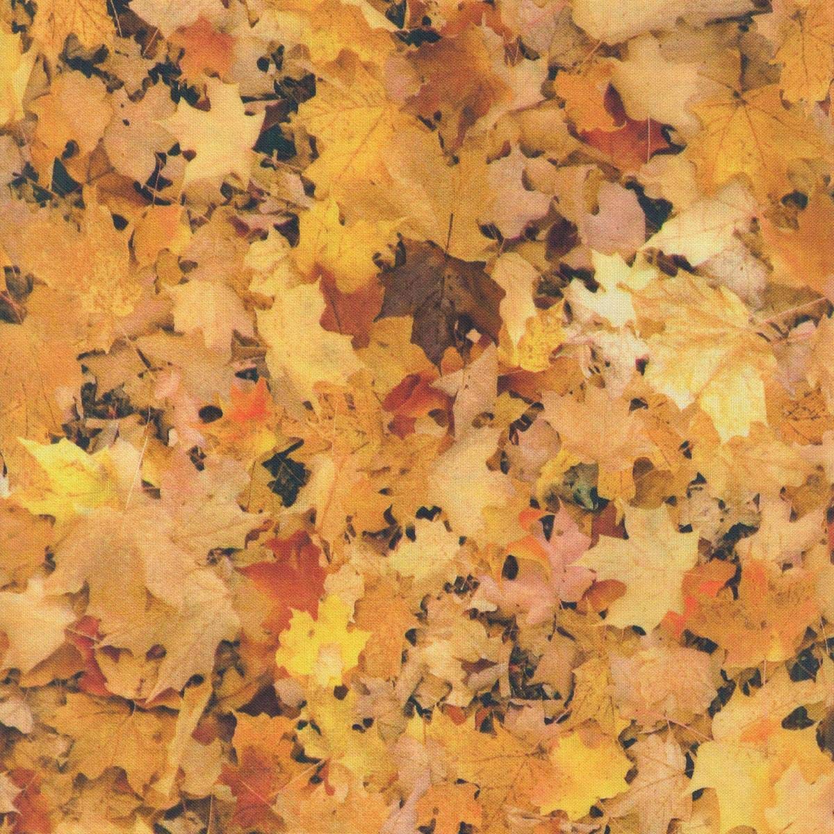 Quilting Treasures Fabrics - Open Air Leaves Yellow Cotton Fabric for Quilting, Sewing & DIY Crafts | Perfect for Home Decor, Apparel & Patchwork Projects