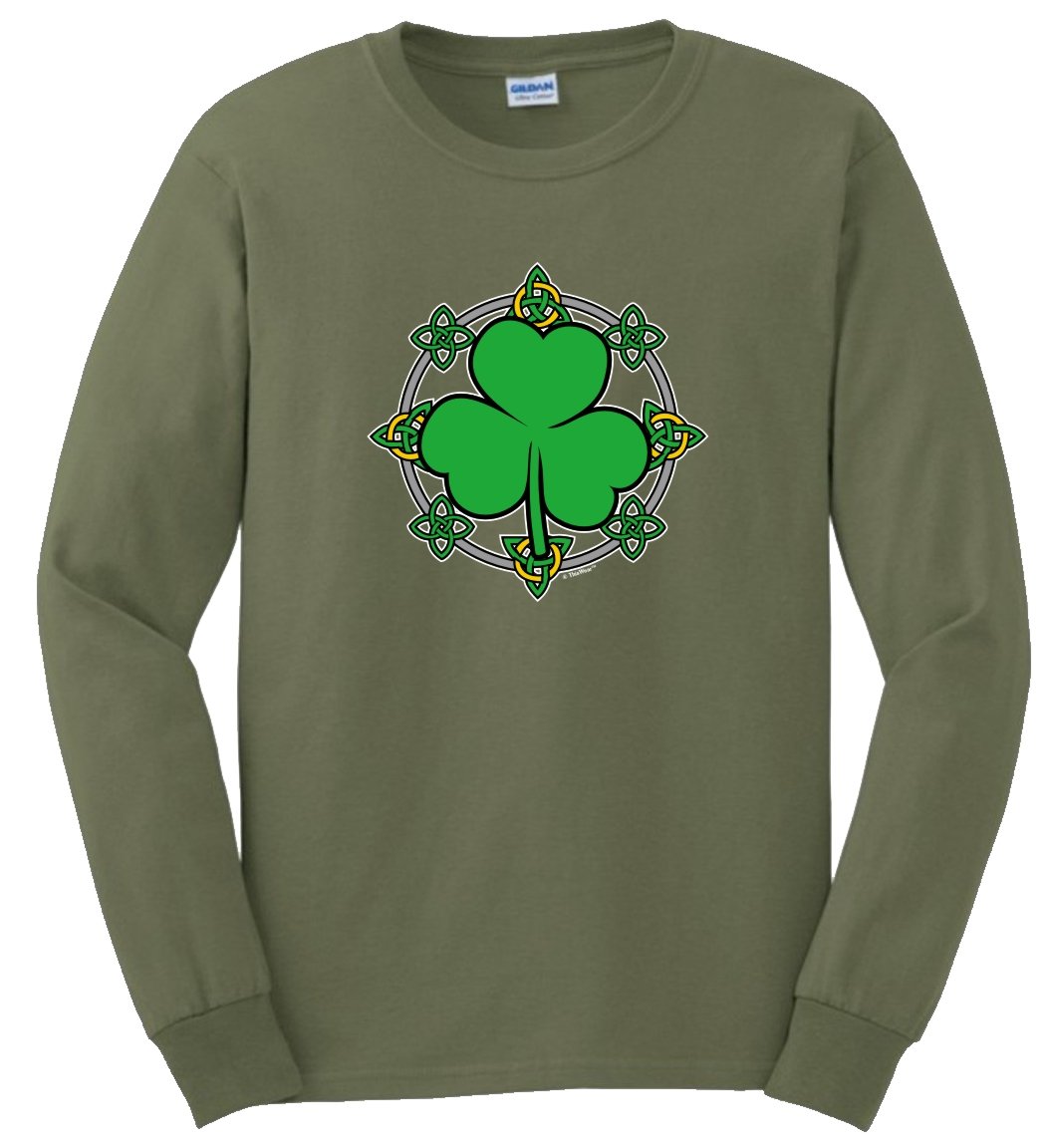 ThisWear St. Patrick's Day Gift - Celtic Knots & Shamrock Long Sleeve T-Shirt for Men & Women - Perfect for Irish Festivals, Pub Crawls & Holiday Celebrations