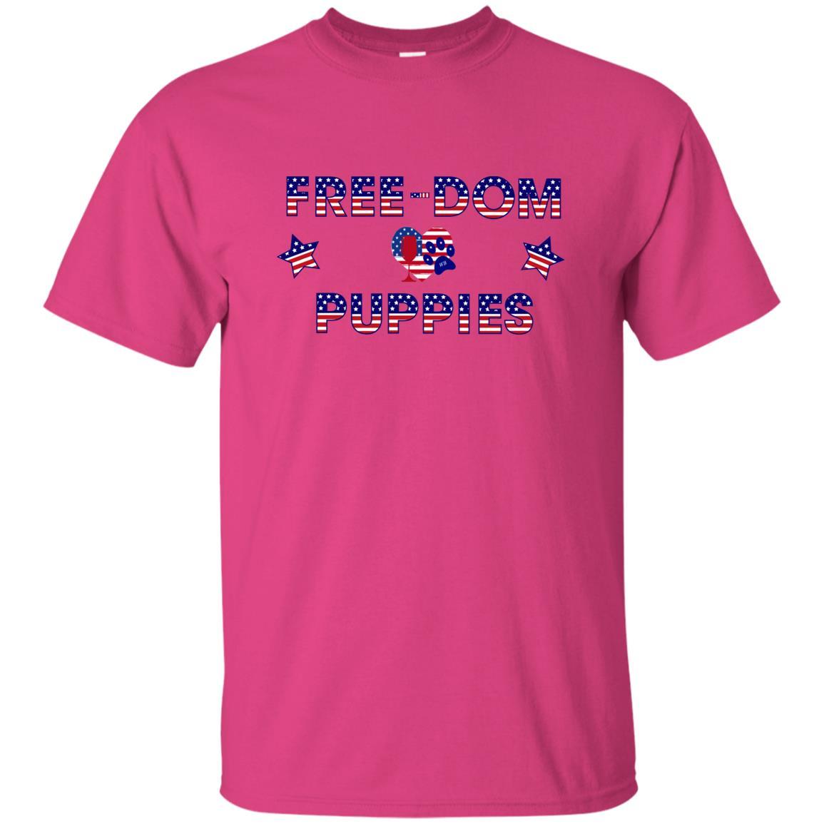 WineyBitches.Co Free Dom Puppies Ultra Soft Cotton T-Shirt - Comfortable Casual Wear for Dog Lovers, Pet Owners & Fun Outfits