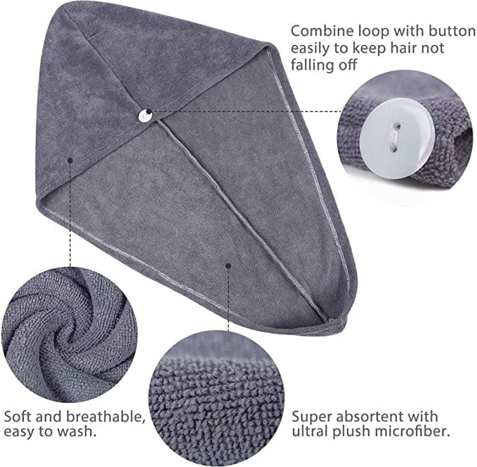 Aishu Quick-Dry Hair Wrap - 400 GSM Super Absorbent Microfiber Hair Towel for Fast Drying, Salon & Home Use (Multicolor, Pack of 1) - Perfect for Post-Shower, Styling & Protecting Hair While Sleeping