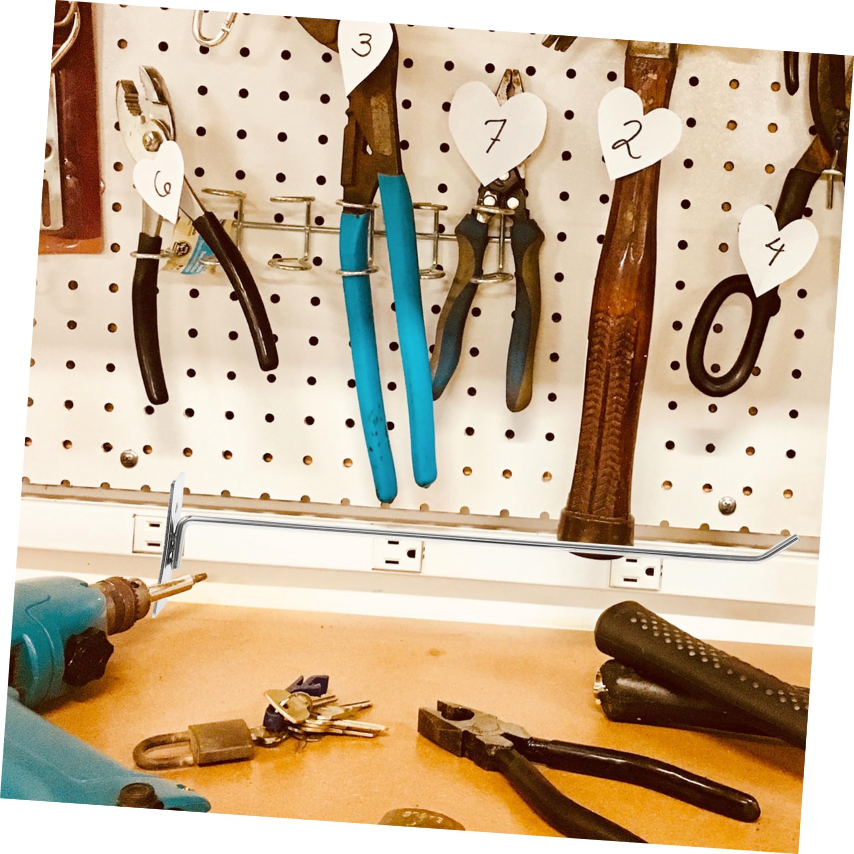 OHPHCALL Heavy Duty Metal Wall Hooks - Pegboard Hooks for Supermarket Shelves & Retail Displays - Easy Installation - Perfect for Organizing Tools, Kitchenware & Retail Merchandise