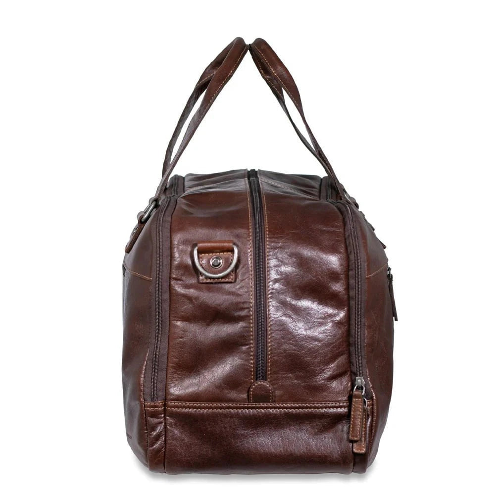 Jack Georges Weekender Duffle Bag - Premium Leather Travel Duffel for Men & Women - Perfect for Gym, Business Trips & Weekend Getaways