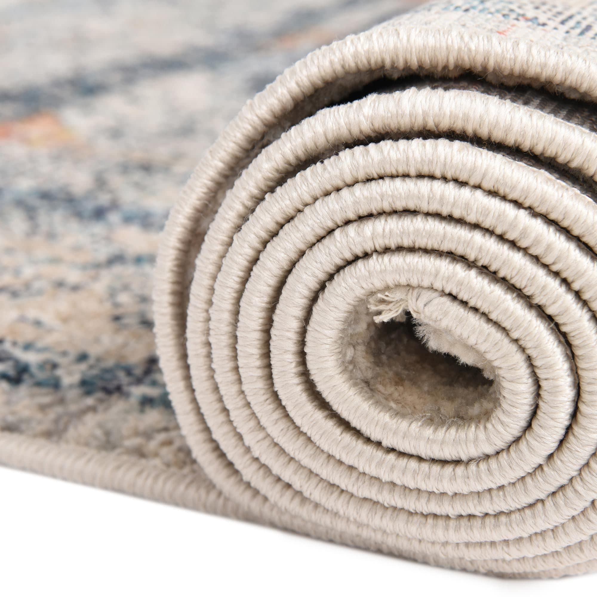 Lola Collection 8x8 ft Square Area Rug - Soft Multi-Medium Pile for Living Room, Kitchen, Entryway | Stylish Home Decor for Modern & Traditional Interiors