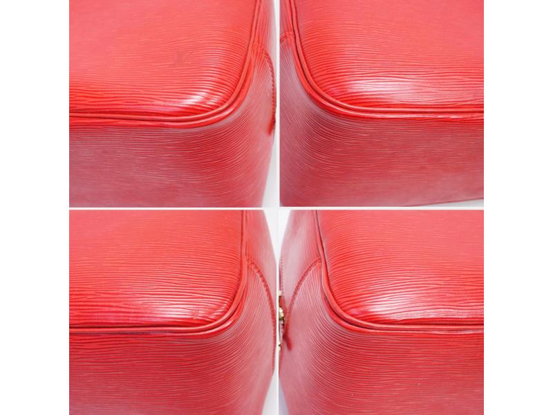 Authentic Pre-Owned Louis Vuitton Epi Rouge Deauville Cosmetic Boston Bag 200042 - Vintage Luxury Handbag for Women, Perfect for Travel & Everyday Use