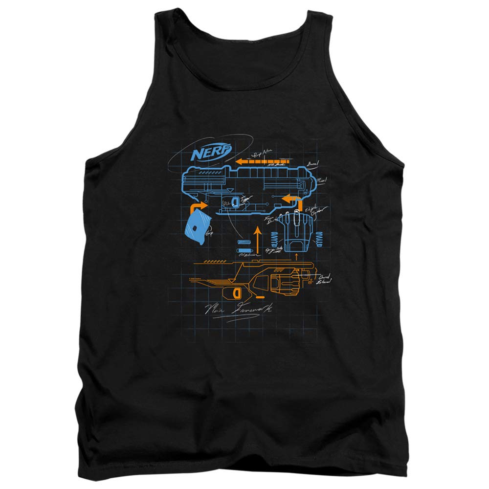 Nerf Deconstructed Nerf Gun Graphic Tank Top for Men & Women - Cool Gaming Tee for Cosplay, Nerf Battles & Casual Wear