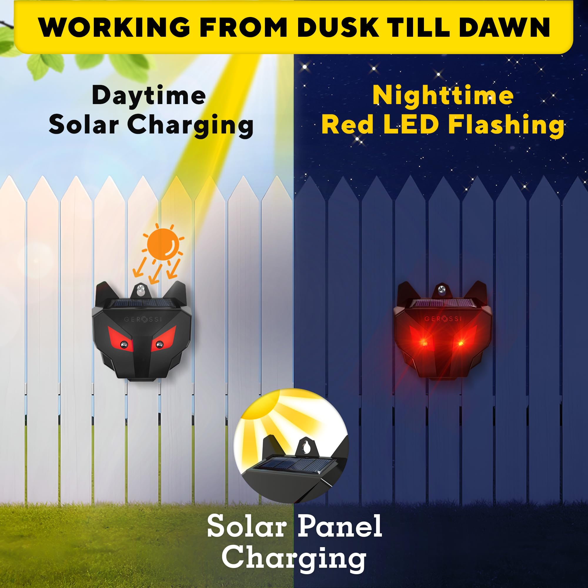 Solar Nocturnal Animal Repeller 4 Pack - Powerful Outdoor Pest Control for Coyotes, Deer, Foxes, Raccoons & Skunks - Waterproof Predator Deterrent Lights for Chicken Coops, Farms, Yards & Gardens - Protect Your Livestock & Crops from Wild Animals