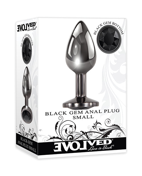 Black Gem Anal Plug - Small Size for Comfort & Discretion - Perfect for Solo Play & Couples' Intimate Moments