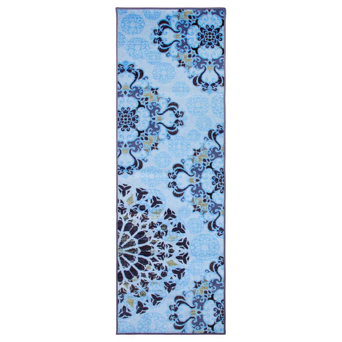 Thalia Damask Medallion Non-Slip Washable Indoor Area Rug - Soft Living Room Carpet, Bedroom Runner, Home Decor for Cozy Spaces