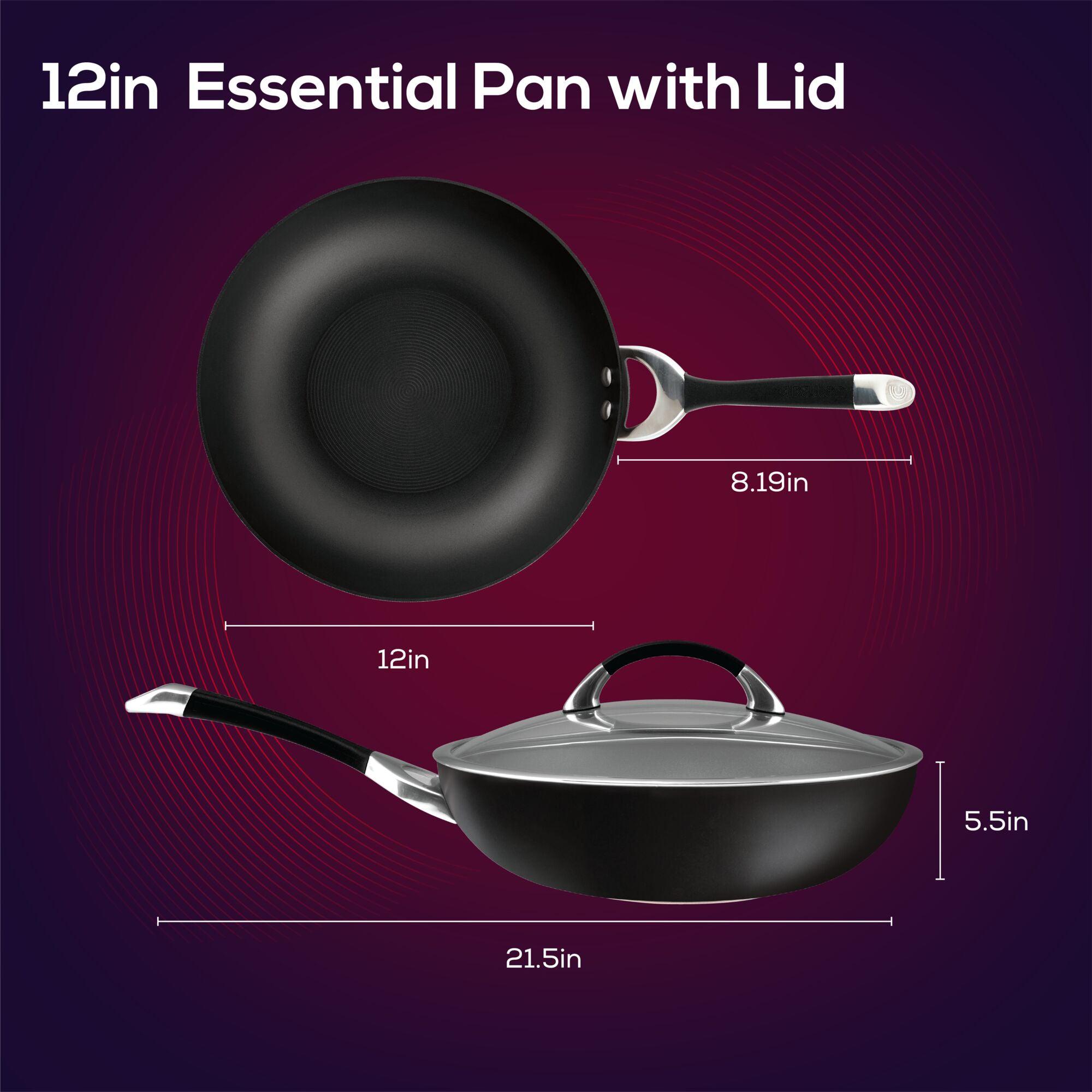 12 Inch Nonstick Stir Fry Pan - Essential Kitchen Cookware for Healthy Cooking, Perfect for Sauteing, Frying & Stir-Frying Vegetables, Meat & Eggs