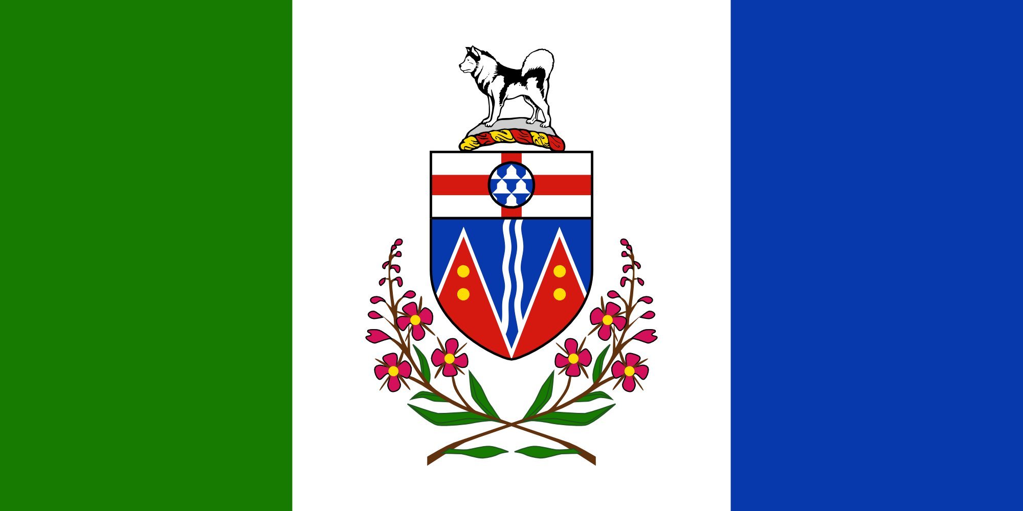XL+ Yukon Territory Landscape Flag - 2.4m² (26sqft) - 110x220cm (43x86inch) - 100% German-Made Durable Outdoor Flag for Patio, Garden & Commercial Use