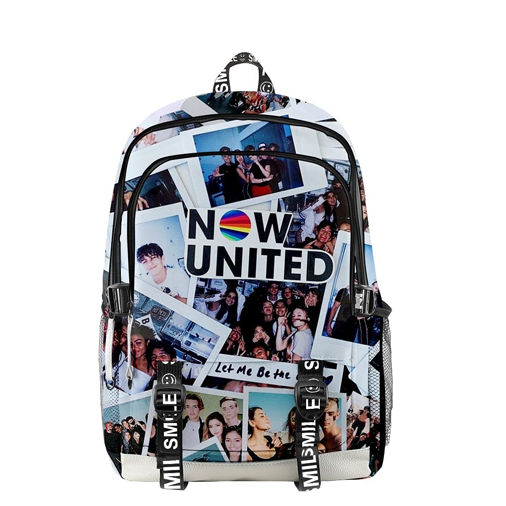 Now United Merch Backpack - Durable Oxford School Bag for Teens & Kids, Lightweight Travel Backpack for School, College, Hiking & Daily Use