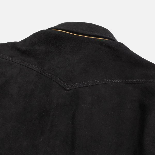 Iron Heart Big Buck Deerskin Western Shirt for Men - Black Cowboy Shirt with Pearl Snap Buttons | Durable & Stylish Western Wear for Rodeo, Ranch Work, and Country Fashion