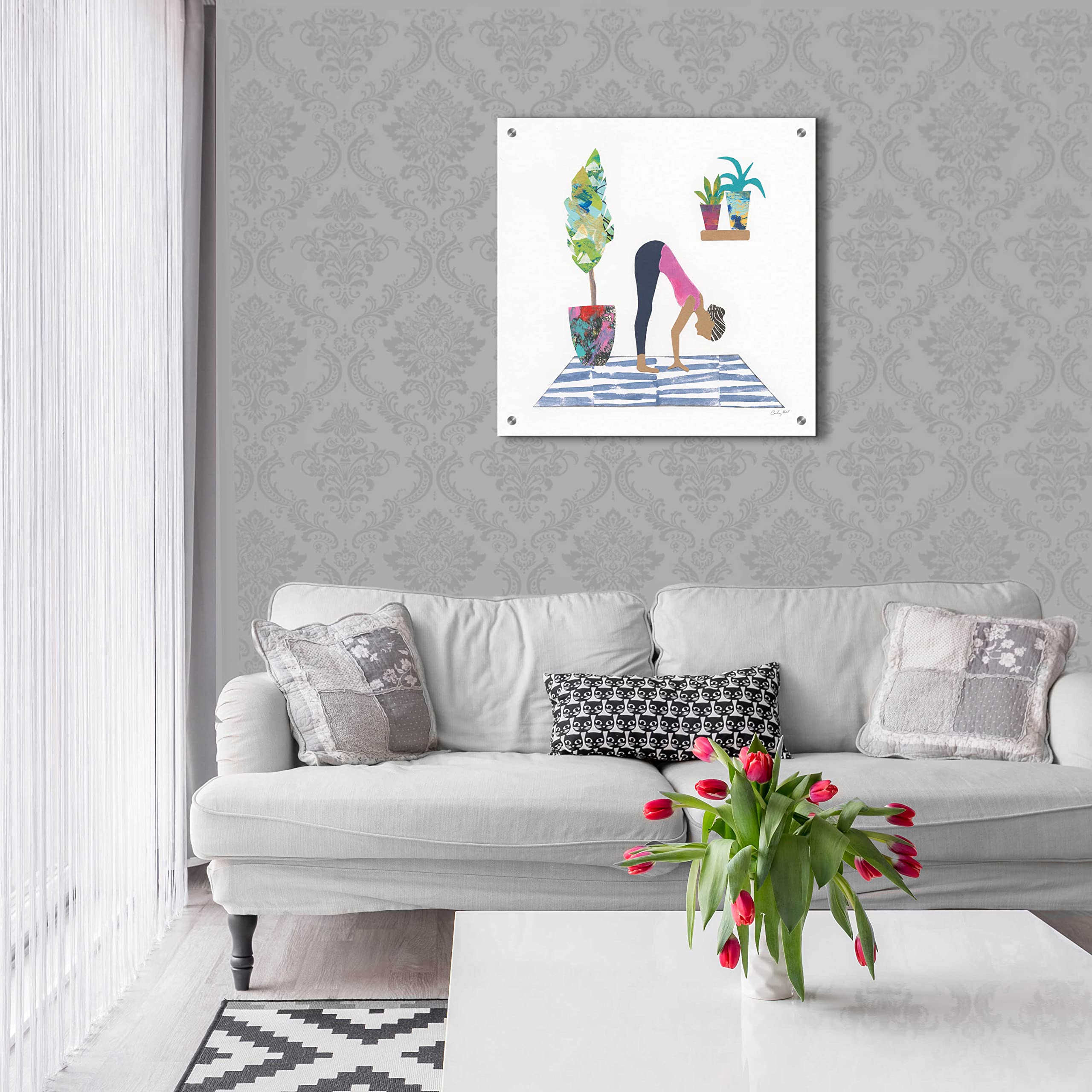Epic Art 'Namaste III' by Courtney Prahl - 24x24 Inch Acrylic Glass Wall Decor | Modern Spiritual Home Decor for Living Room, Bedroom & Meditation Space