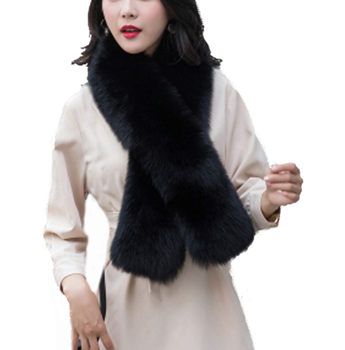 Genuine Fox Fur Scarf for Women - Winter Neck Warmer, Elegant Wedding & Party Accessory - Perfect for Cold Weather, Formal Events & Holiday Gifts