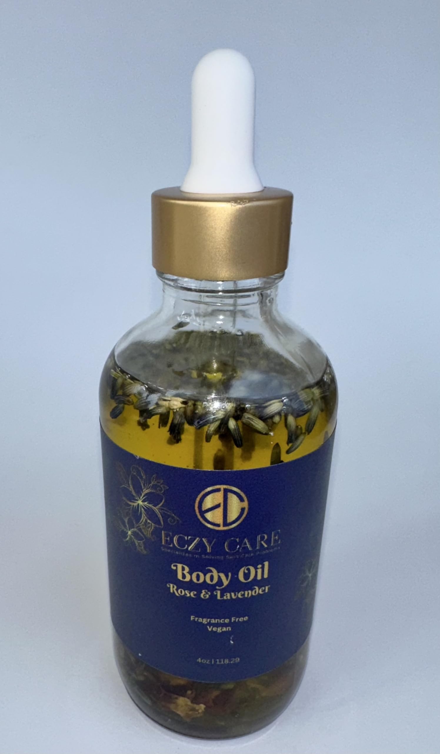 Organic Rose & Lavender Body Oil for Dry Skin - Hydrating & Relaxing Massage Oil for Spa, Aromatherapy & Self-Care at Home