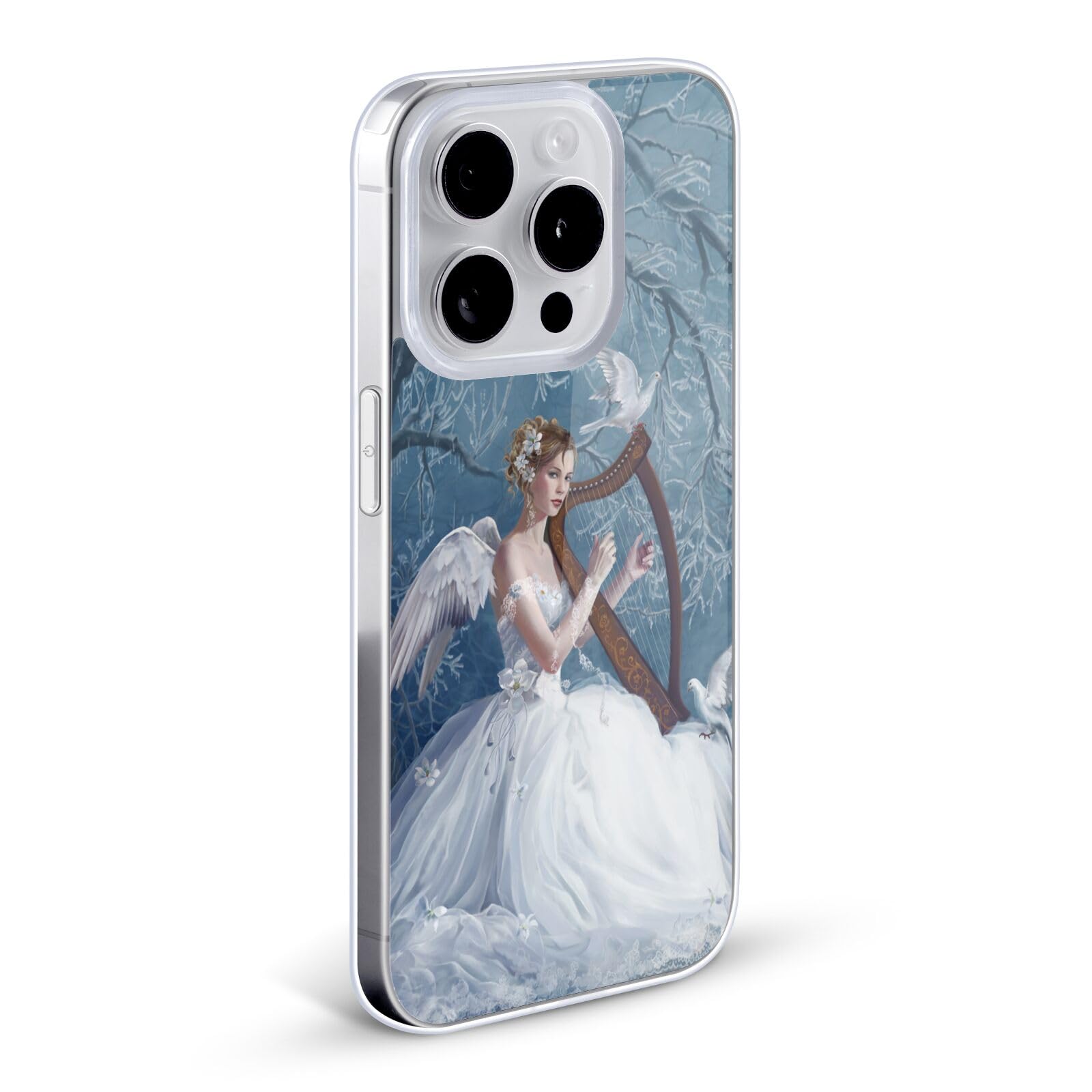 Officially Licensed Nene Thomas Chorus Angel Harp & Dove Deep Forest Soft Gel Case for iPhone X/Xs - Perfect for Nature Lovers & Fantasy Art Fans