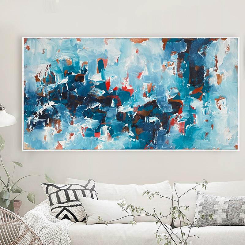 Time Is Lost - 150x76 cm Original Hand Painted Canvas Art - Perfect for Living Room, Bedroom & Office Wall Decor