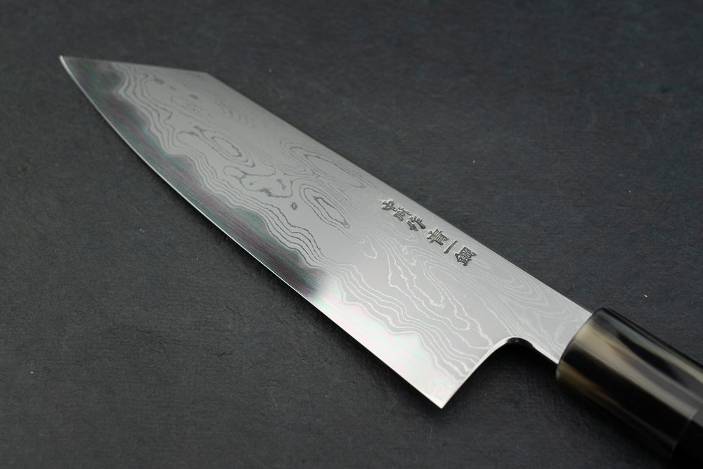 Premium 180mm Damascus Bunka Knife by Satoshi Nakagawa & Naohito Myojin - Japanese High-Carbon Steel Kitchen Knife for Professional Chefs & Home Cooking - Perfect for Slicing, Dicing & Precision Vegetable Cutting