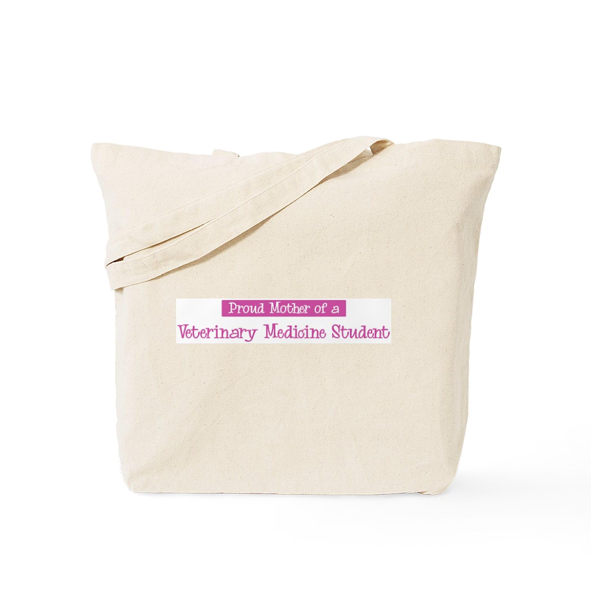 Proud Mother of Veterinary Me Tote Bag - Natural Canvas Reusable Shopping Bag for Vet Moms | Perfect for Groceries, Work, & Vet School