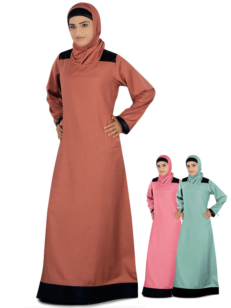 Zarmina Redwood Abaya - Elegant Islamic Dress for Women | Perfect for Prayer, Eid, and Special Occasions