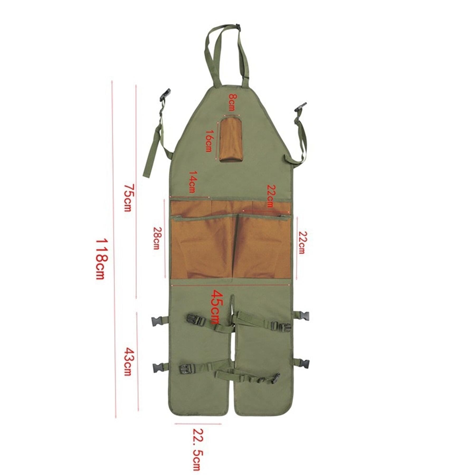 Durable Water-Resistant Gardening Apron with Quick-Release Pockets - Perfect for Harvesting, Planting & Outdoor Gardening Activities