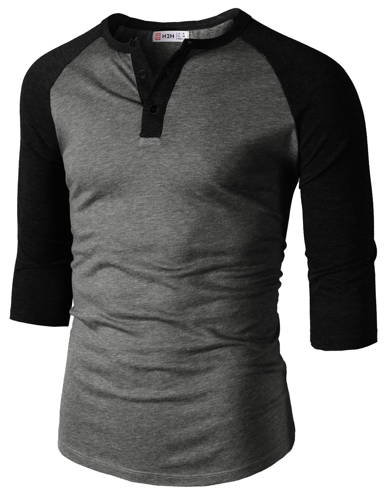 Men's Casual Slim Fit Henley T-Shirts - Raglan Long & 3/4 Sleeve Baseball Jersey Tees for Everyday Wear | Gym, Workout, Street Style Fashion
