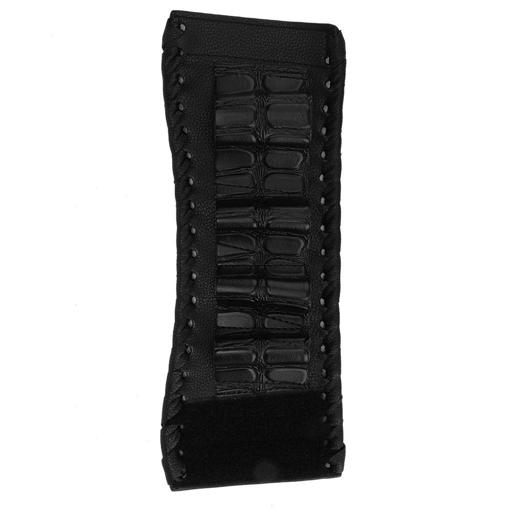 Professional PU Leather Hairdressing Scissors Bag - Black Barber Wrist Case for Hair Cutting Tools, Stylist Scissor Holder with Storage Pouch | Perfect for Salon, Travel & Home Haircut Kits