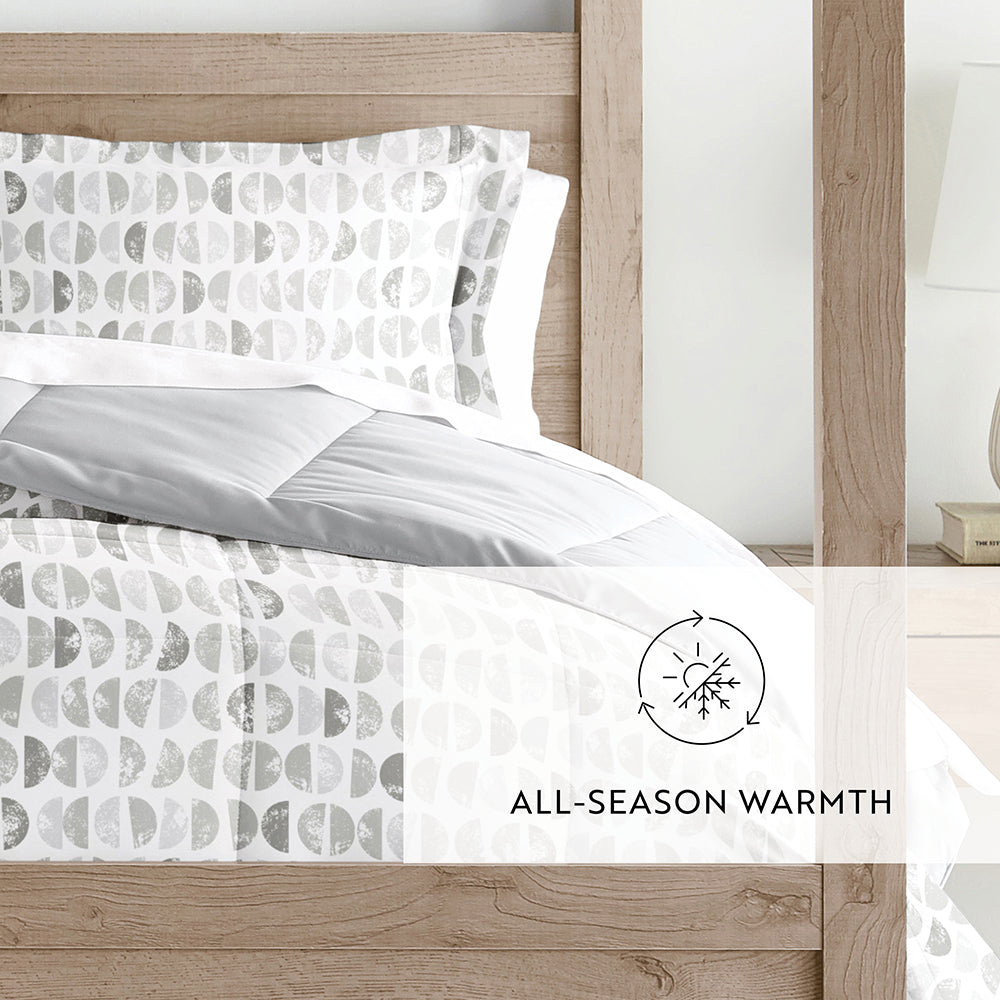 Moonlight Stars Reversible Down Alternative Comforter Set - Ultra Soft All Season Bedding for Cozy Sleep - Perfect for Bedrooms, Guest Rooms & Dorm Rooms