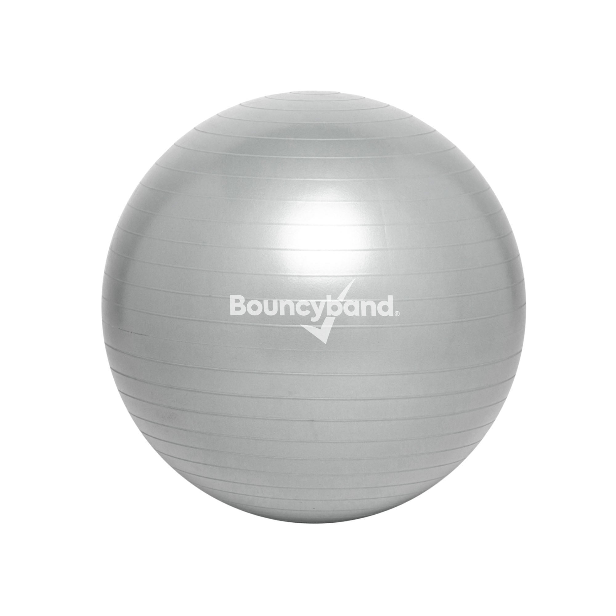 Bouncyband 55cm Balance Ball - Dynamic Silver Stability Ball for Active Sitting, Office & Home Workout, Yoga & Fitness - Improves Posture & Core Strength