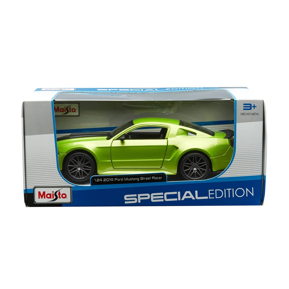 Maisto 1:24 Scale 2014 Ford Mustang Street Racer Diecast Car Model - Collectible Toy Vehicle for Adults & Kids (Colors May Vary) - Perfect for Display, Gifts, and Racing Enthusiasts