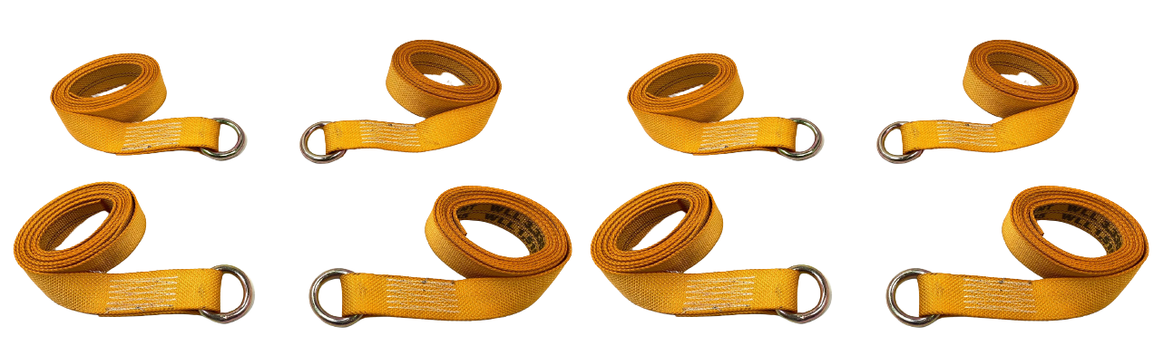2-Pack 10' Diamond Weave Lasso Wheel Lift Straps (8-Piece Set) - Heavy Duty Towing & Recovery Straps for Trucks, Jeeps & Off-Road Vehicles - Ideal for Mud, Snow & Off-Road Recovery Scenarios