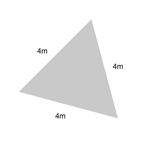 13'x13'x13' Triangle Sun Shade Sail Canopy - UV Protection & Waterproof Outdoor Shade for Patio, Garden, Pool, Deck - Perfect for Backyard, BBQ, and Outdoor Activities