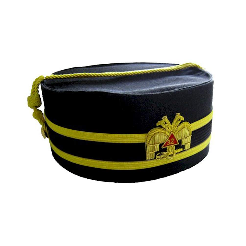 32nd Degree SMJ Scottish Rite Masonic Ceremonial Hat - Official Freemason Regalia for Rituals & Events - Perfect for Lodge Meetings, Degree Ceremonies & Masonic Gatherings