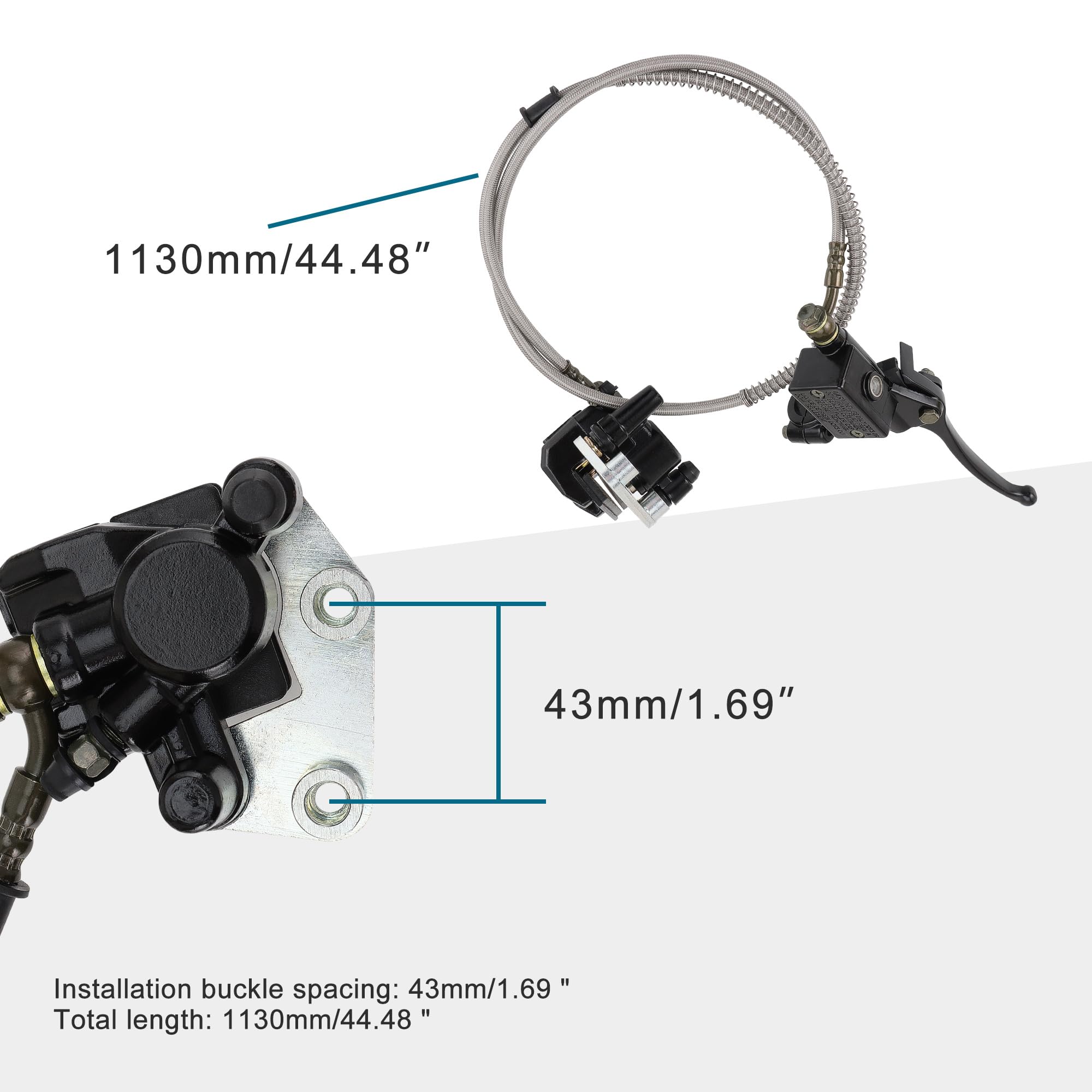 GOOFIT Front Disc Brake Caliper Replacement for 110cc 125cc Apollo Dirt Bike, Scooter, Moped & ATV – High-Performance Braking for Off-Road Adventures