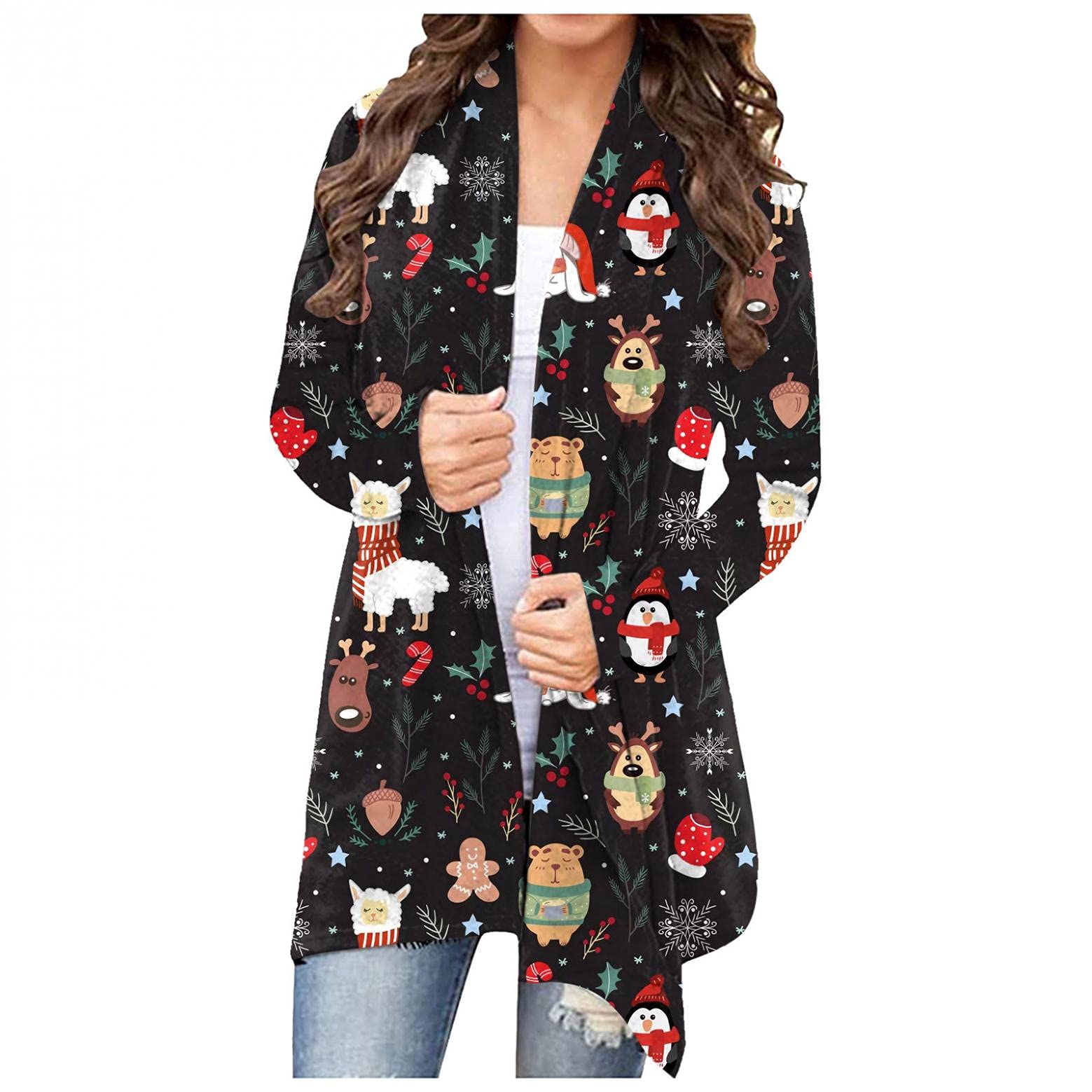 Festive Christmas Sweaters for Women - Cozy Knit Cardigan with Christmas Tree Design - Perfect for Holiday Parties, Family Gatherings & Winter Outfits