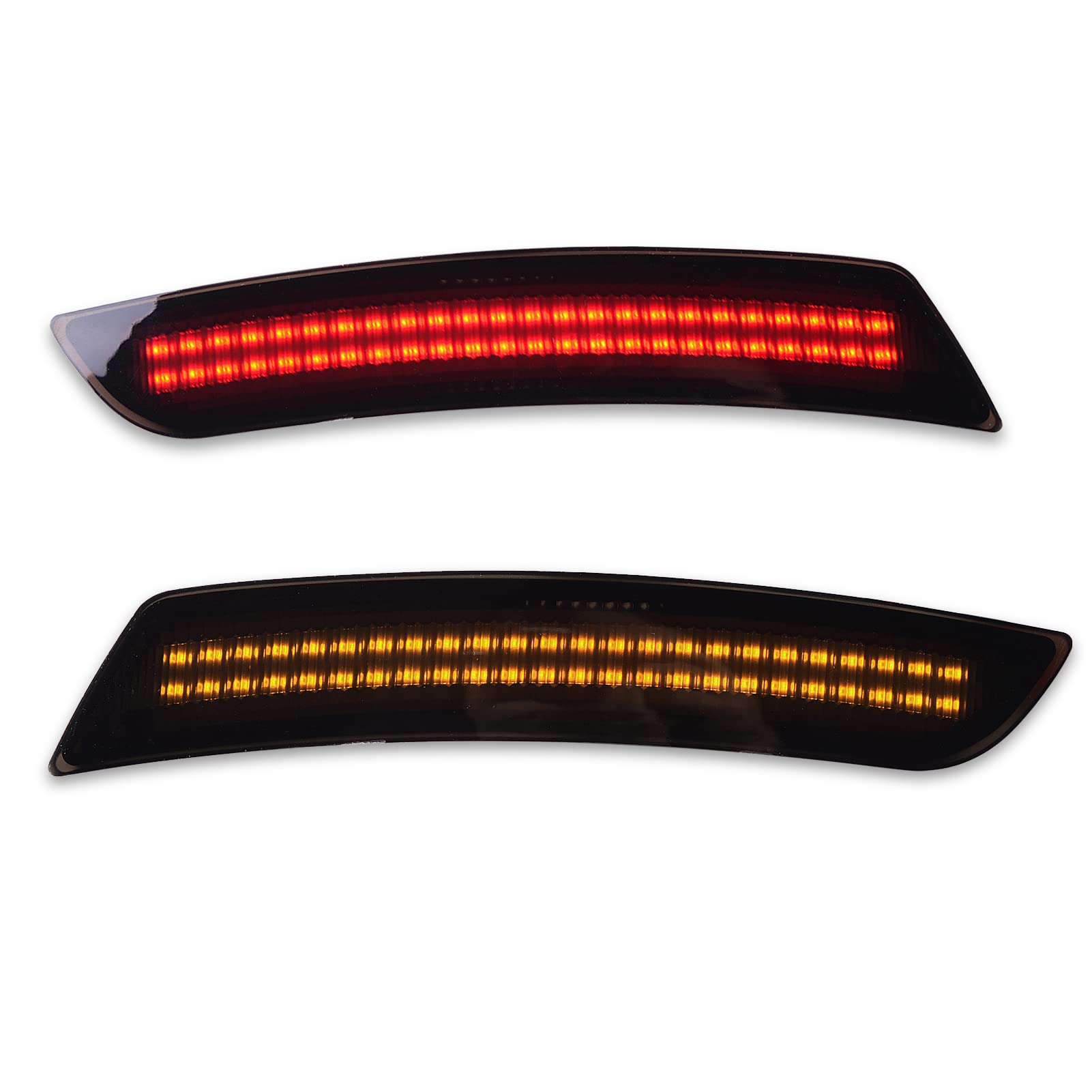 2016-2021 Chevy Camaro Smoked LED Side Marker Lights - 4pcs Front Rear Bumper Fender Parking Lamps & Reflectors - Upgrade Your Ride with Stylish Visibility (Perfect for Night Driving & Custom Car Mods)
