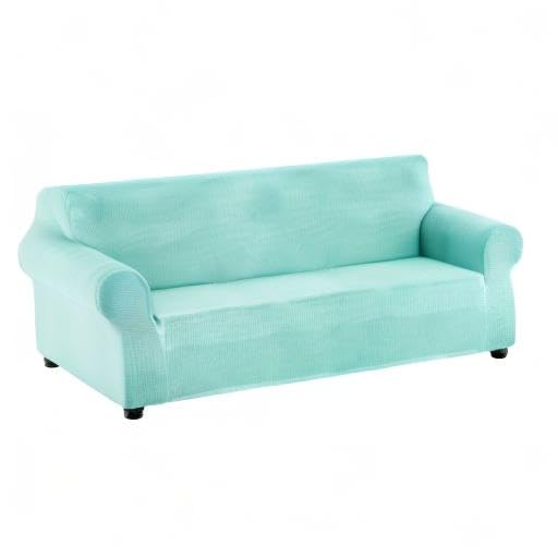 Waterproof Stretch Sofa Slipcover - Soft Elastic Furniture Protector for Couches, Kids & Pets (Aqua, Small) | Perfect for Living Room, Family Gatherings & Pet-Friendly Homes