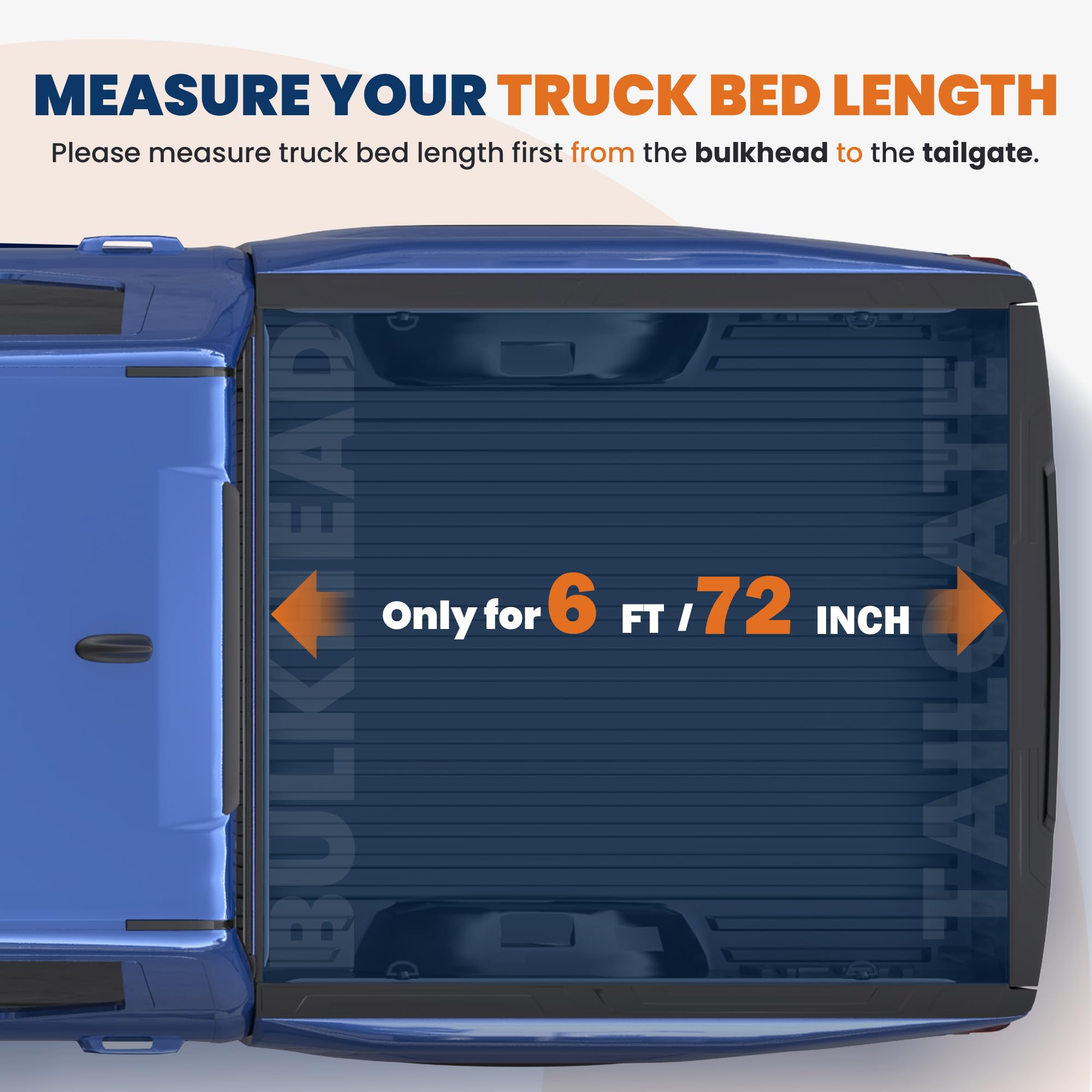 Soft Tri-Fold Tonneau Cover for 2016-2023 Toyota Tacoma 6ft Bed | Waterproof Truck Bed Cover with Utility Track System | Perfect for Camping, Hauling & Outdoor Adventures