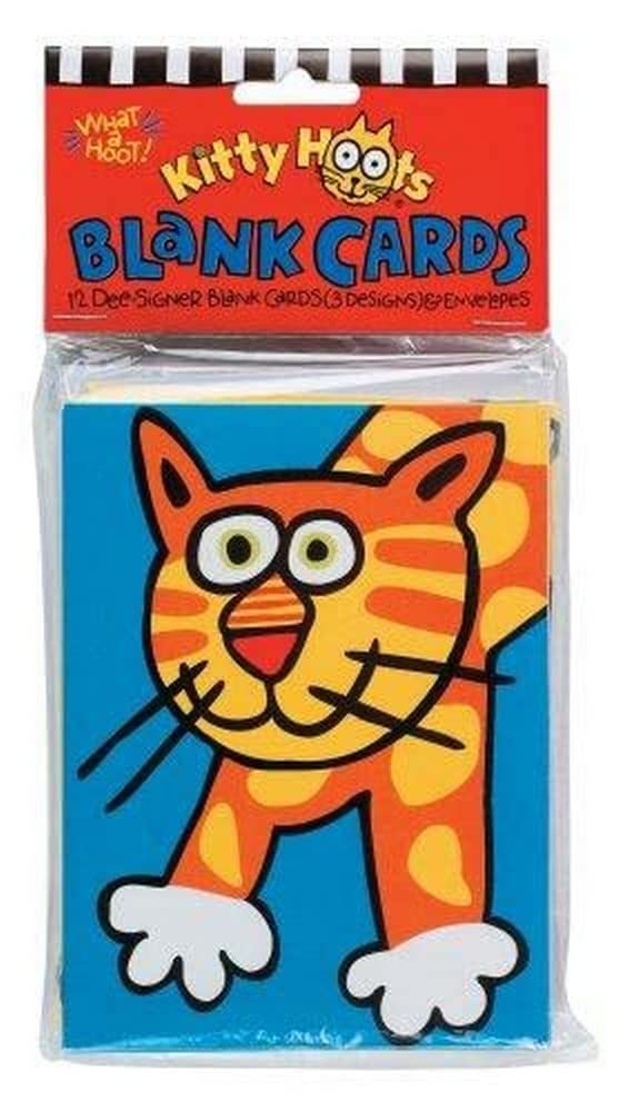 Kitty Hoots Blank Greeting Cards for Cat Lovers - Perfect for Birthday, Thank You Notes & Special Occasions
