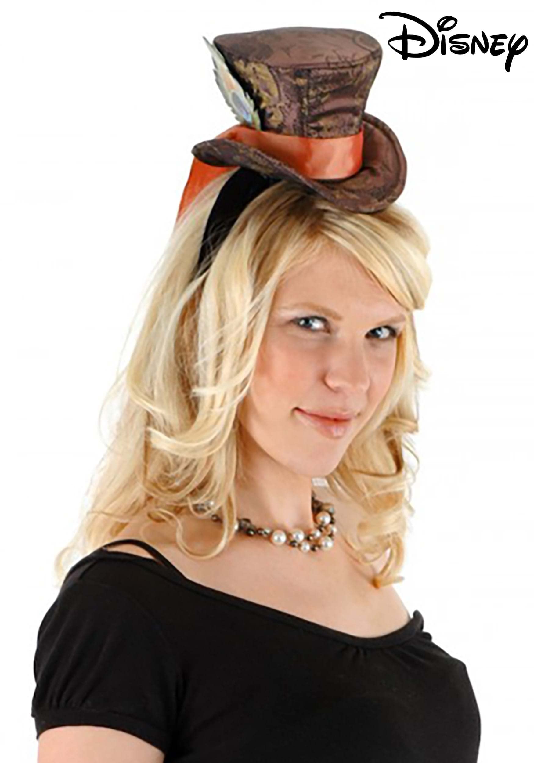 Disney Mad Hatter Mini Costume Hat for Adults & Kids - Alice in Wonderland Tea Party, Cosplay & Halloween Accessory