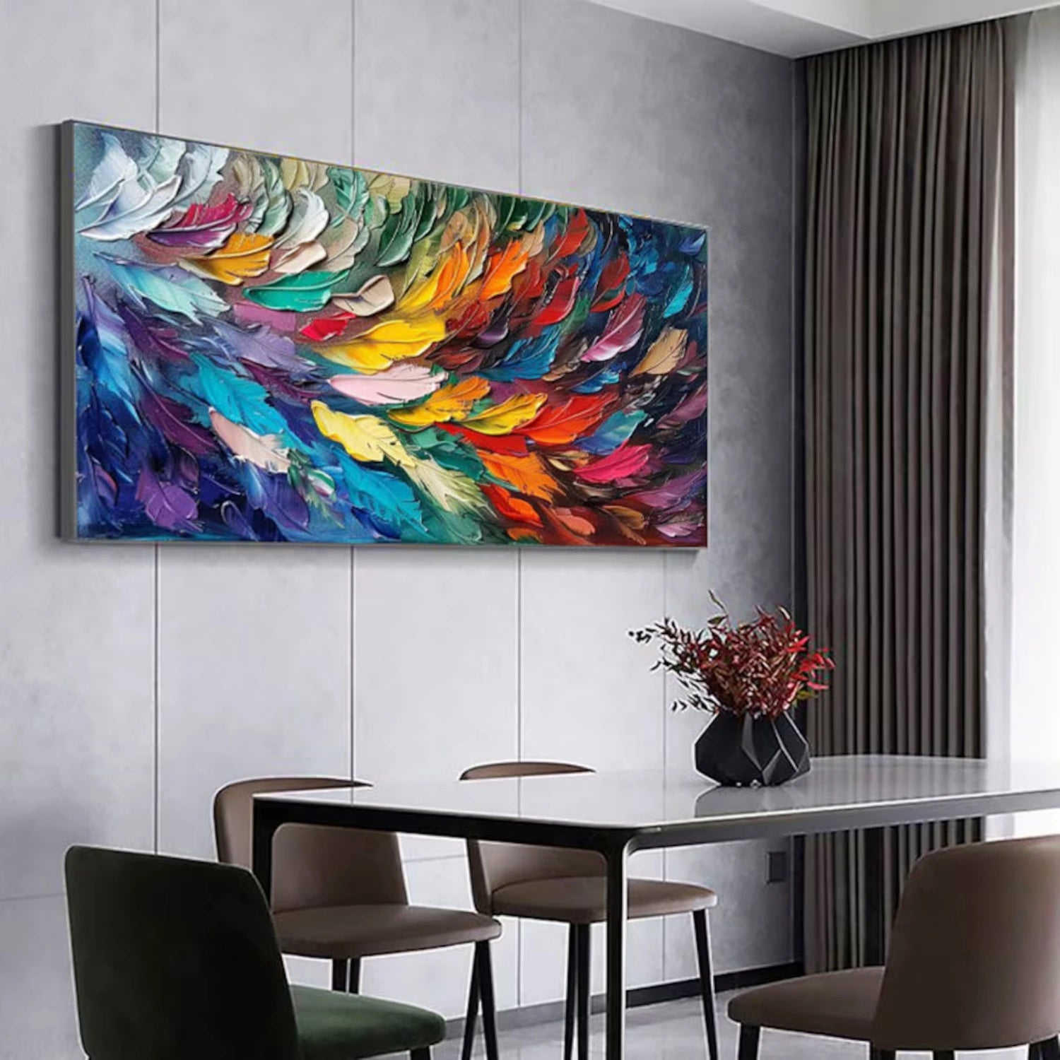 Abstract Painting #AB 312 - Modern Wall Art for Living Room, Bedroom & Office Decor | Large Canvas Artwork for Home & Commercial Spaces