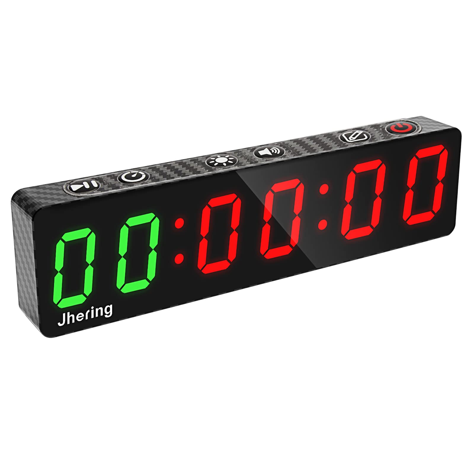 Upgraded Gym Timer - Portable Interval Workout Timer with Rechargeable Battery, Built-in Magnet & LED Digital Anti-Vertigo Display - Perfect for Home Gym, Garage Fitness, CrossFit & HIIT Training