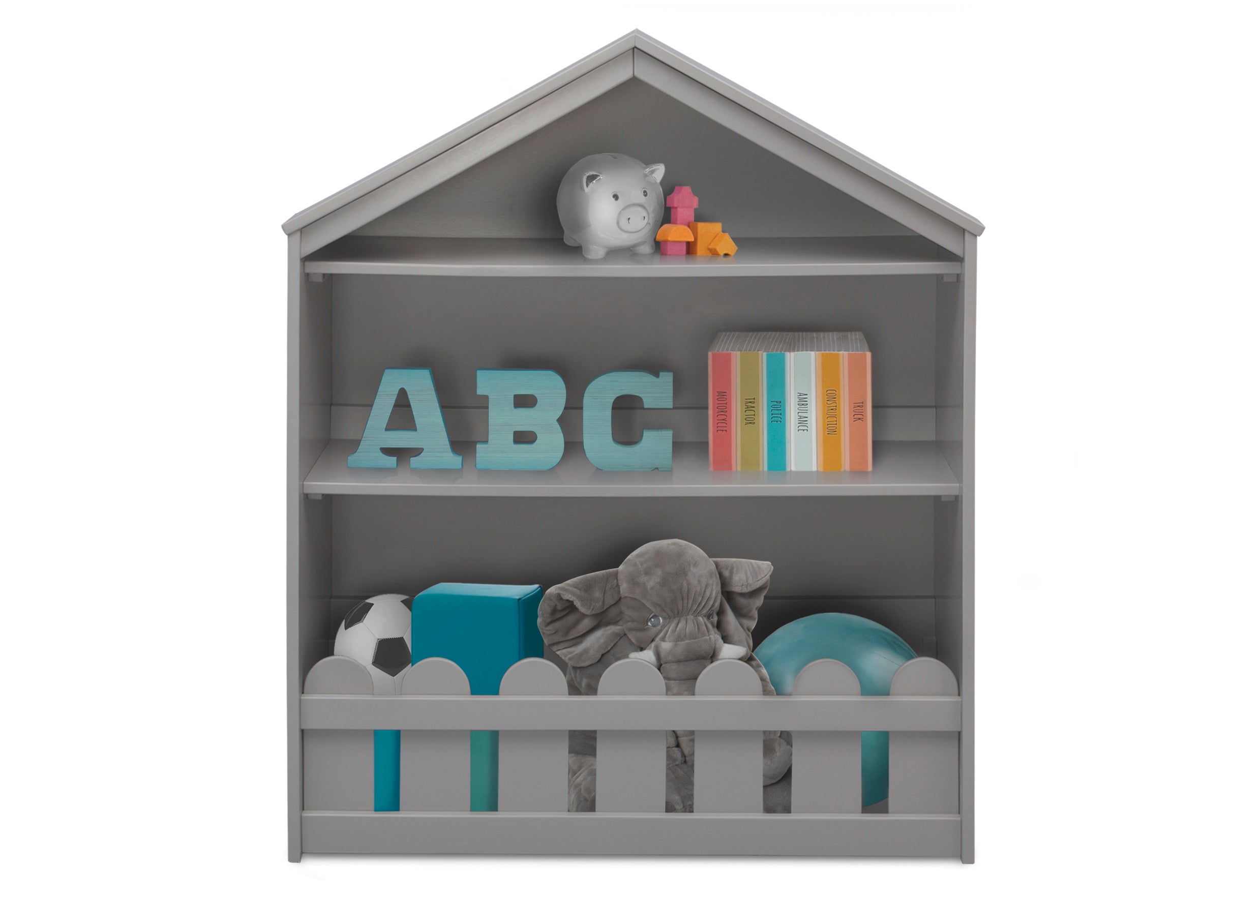 Happy Home Storage Bookcase - 5-Tier Wooden Bookshelf for Living Room, Bedroom & Office - Modern Organizer for Books, Toys & Decor - Perfect for Small Spaces & Home Organization