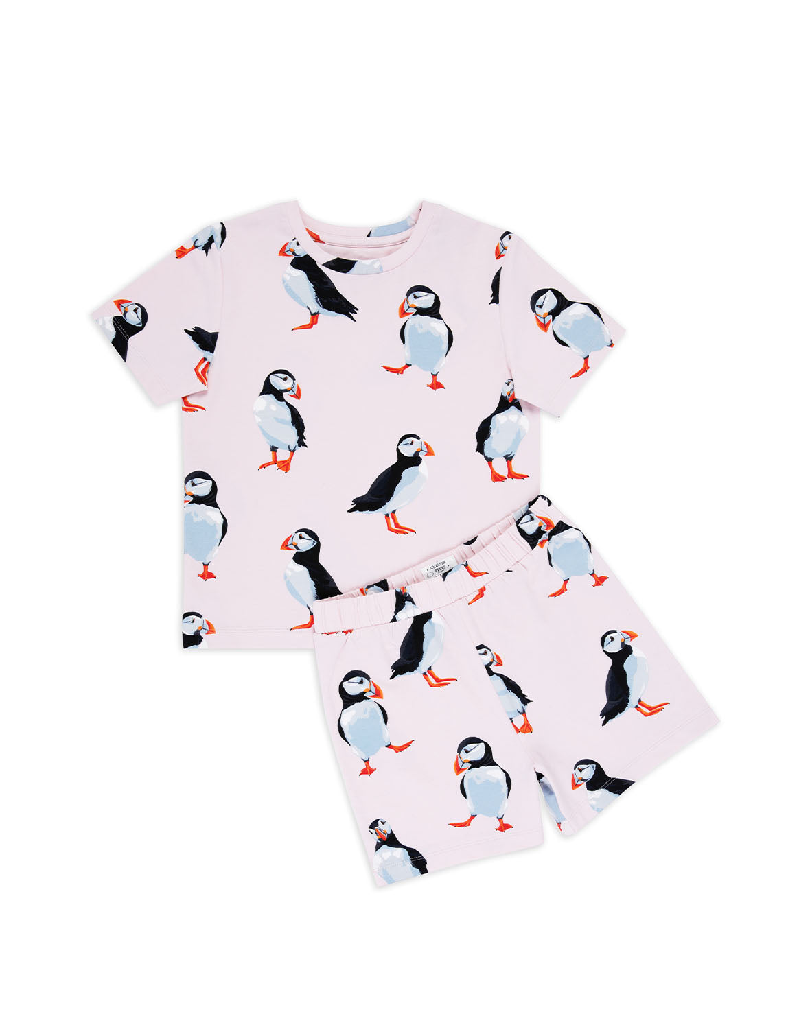 Organic Cotton Kids Pajama Set with Cute Puffin Print - Soft & Comfortable Sleepwear for Boys & Girls - Perfect for Bedtime, Lounging & Sleepovers