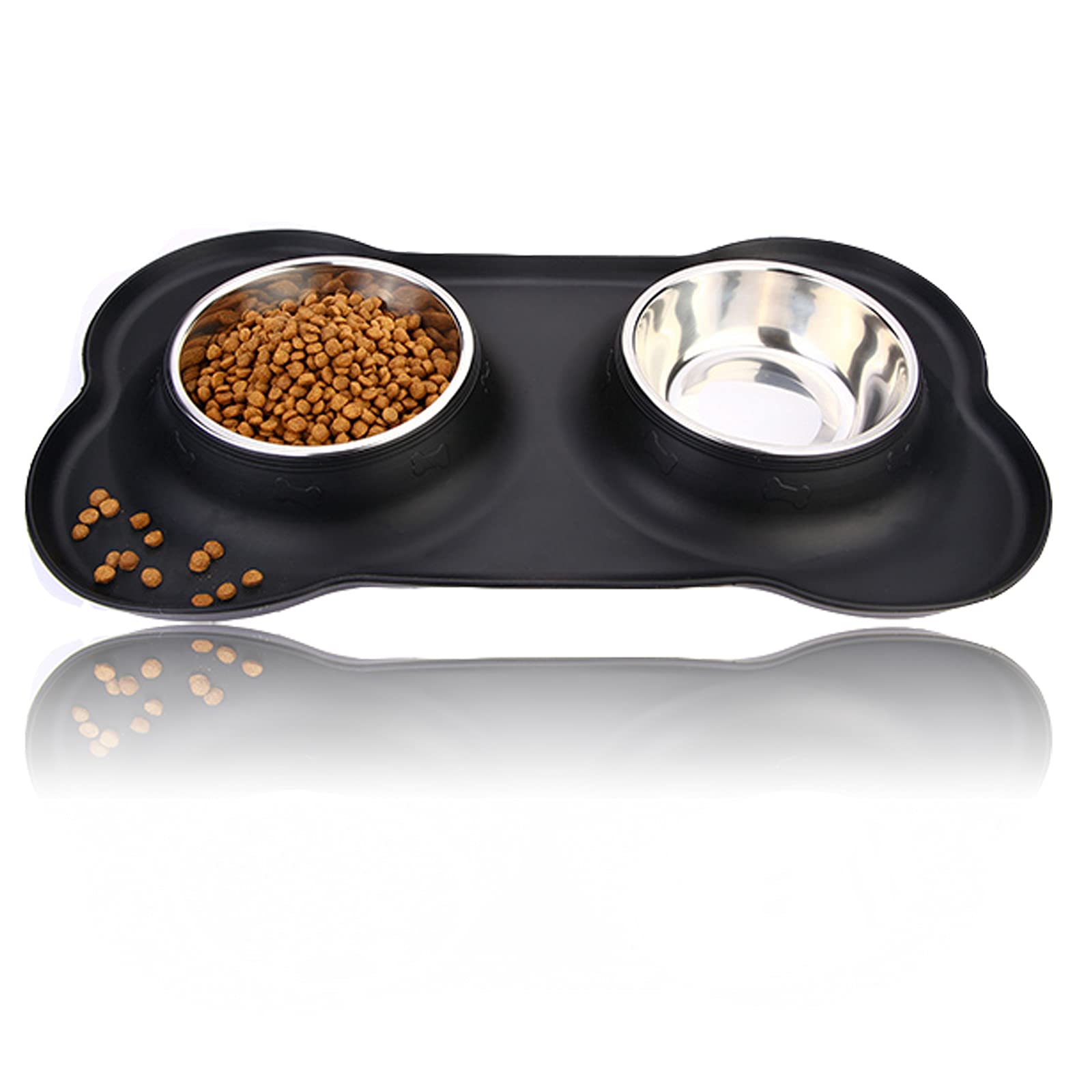 **Effasol Slow Feeder Dog Bowl - Bloat Stop Stainless Steel Pet Dish with Non-Slip Silicone Mat | Non-Toxic, No Spill, Anti-Choking Design for Dogs & Cats | Perfect for Mealtime Safety & Portion Control**    *(Use Case: Ideal for fast-eating pets, portion management, and preventing bloating or choking during meals.)*