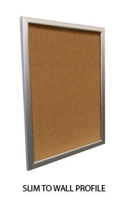 Extra Large 24 x 84 Inch Super Wide Enclosed Cork Bulletin Board with Swing Frames - Perfect for Office, Classroom, or Home Organization & Message Display