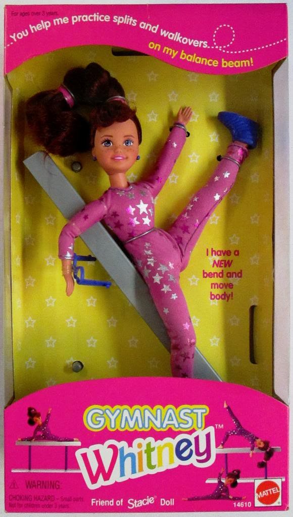 Barbie Gymnast Whitney Doll - Stacie's Friend 1995 Vintage Collectible | Perfect for Barbie Enthusiasts & 90s Nostalgia Gifts | Display, Play, or Add to Your Doll Collection